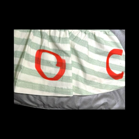 Avec Les Filles Striped Peplum Tank Top White & Sage Green – Size L– NWT - Picture 10 of 10